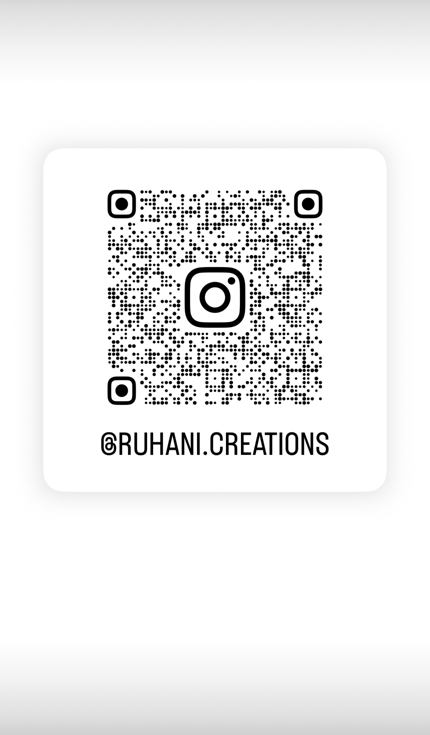 Instagram QR code for Ruhani Creations by Sumati